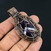 Handmade Amethyst Chevron Crystal Wire Wrapped Pendant  Antique Copper Tree/Dolphin Motif Necklace Jewelry for Women & Men Unique Spiritual Gift