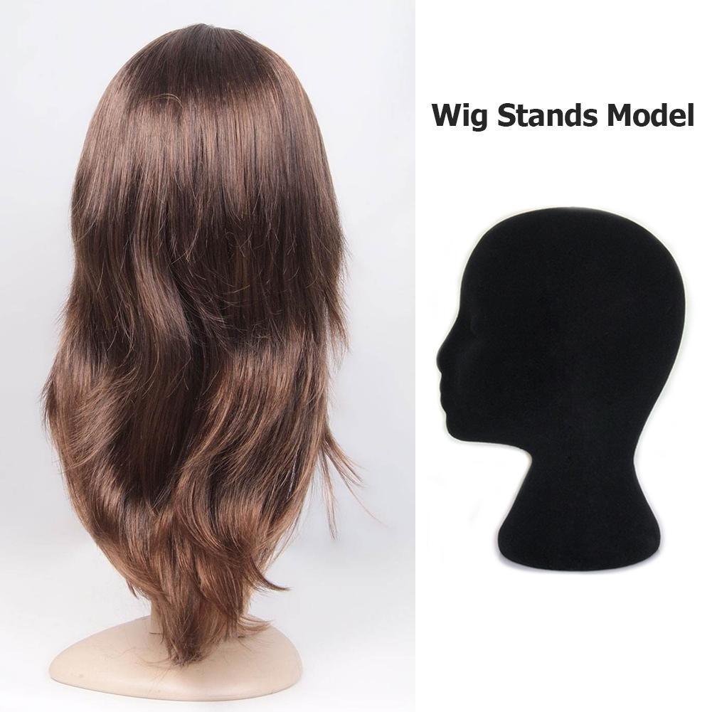 Black Foam Women Mannequin Head Wig Stands Wigs Glasses Cap