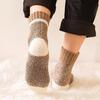 5 Paar/Los Winter Warme Herren Damen Socken Super Dicke Wolle Uni Socken Merinowolle Warm Halten Kältebeständig Schnee Socken EU38-46