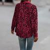 Women's Fashion Geometric Print Button Long Sleeve Casual Jacket for Fall and Winter