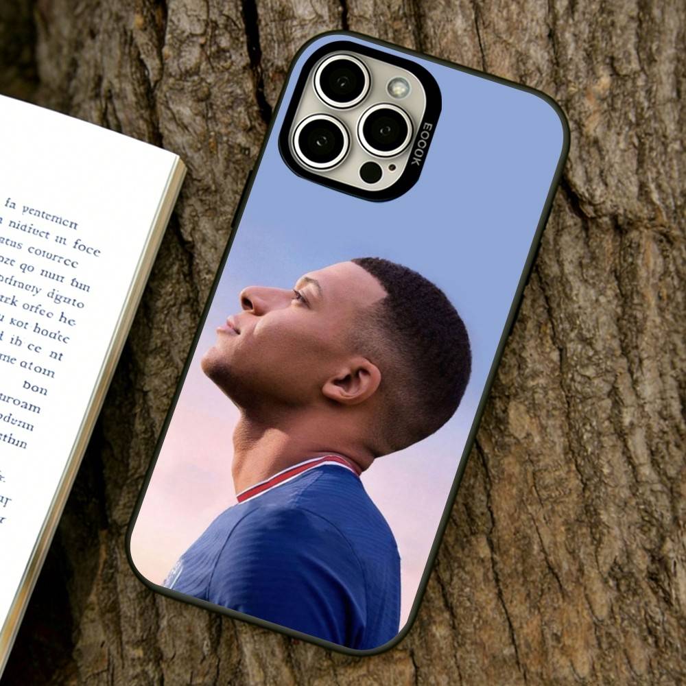 Kylian Mbappe Phone Case For iPhone 17,16,15,14,13,12,11 Plus,Pro Max,XS,Colored Silver Plated Inside Cover
