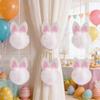 Premium Nonwoven Fabric Easter Rabbits Ear Banners Spring Festival Hanging Flag For Indoor Outdoors Holiday Decorating