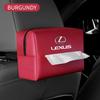PU Leather Car Tissue Box Facial Tissue Storage Bag For Lexus FSPORT LBX NX RX 350h 450h ES UX 300e GS IS LS LX CT LC RC GX460