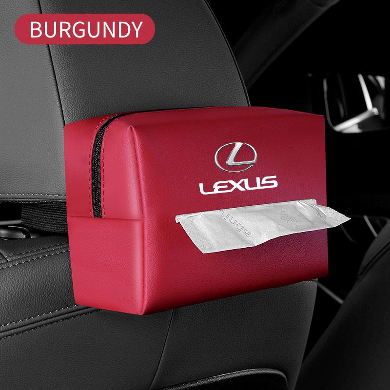 PU Leather Car Tissue Box Facial Tissue Storage Bag For Lexus FSPORT LBX NX RX 350h 450h ES UX 300e GS IS LS LX CT LC RC GX460