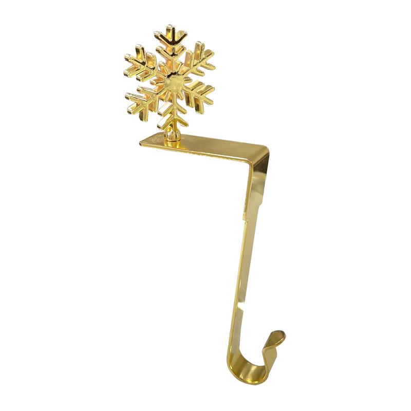 1Pcs Christmas Pendant Snowflake Elk Snowman Tree Shaped Metal Hook For Fireplace Door Cabinet Xmas Party Navidad New Year Decor
