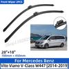 For Mercedes Benz Vito Viano V-Class W447 2014- 28"+18" Front Wiper Blades Windshield Windscreen Window Cutter Accessories