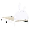 Kids Bed Frame with Headboard White 80 X 200 Cm PU