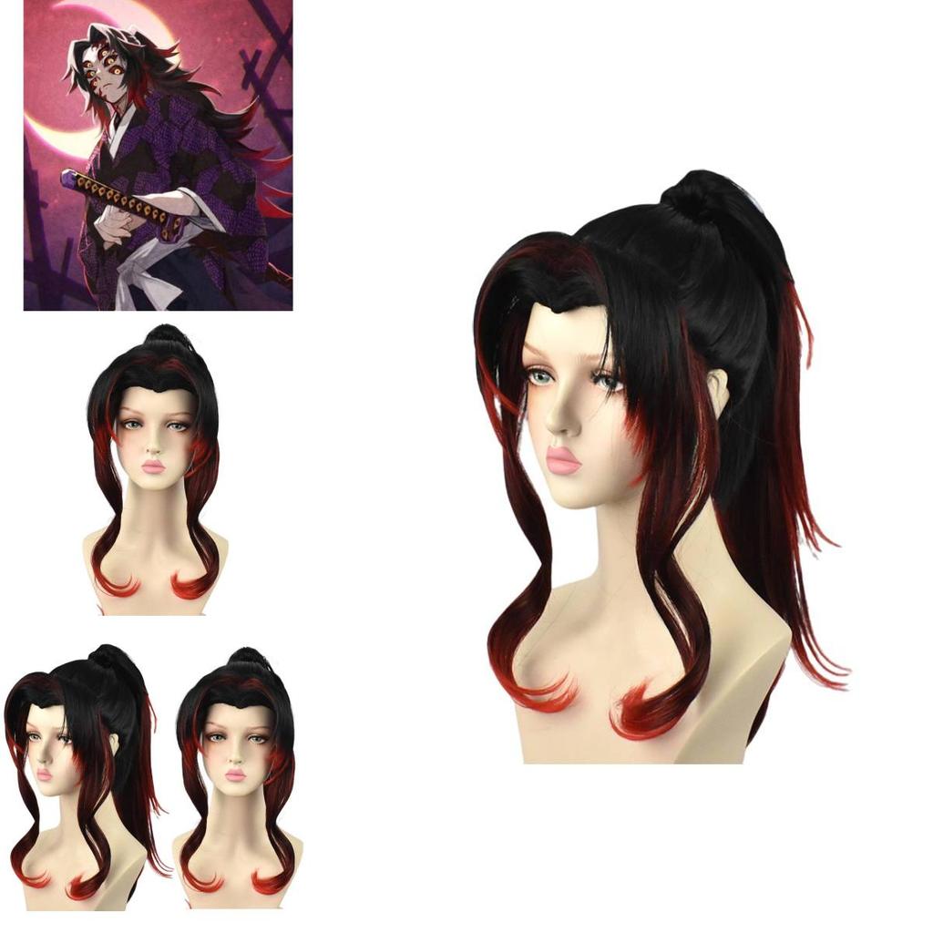 Anime-inspired Black Dead Mule Cosplay Wig Medium Length High-temperature Fiber