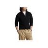 Polo Ralph Lauren Solid Color Logo Embroidered Half-Zip Stand Collar Long Sleeve Sweater Men sweater Black 710697637-023
