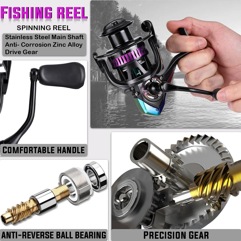SOUGAYILANG Fishing Reels 11+1BB Spinning Reel Metal 1000-4000 Left/right Carp Fishing Reel Fishing Gear