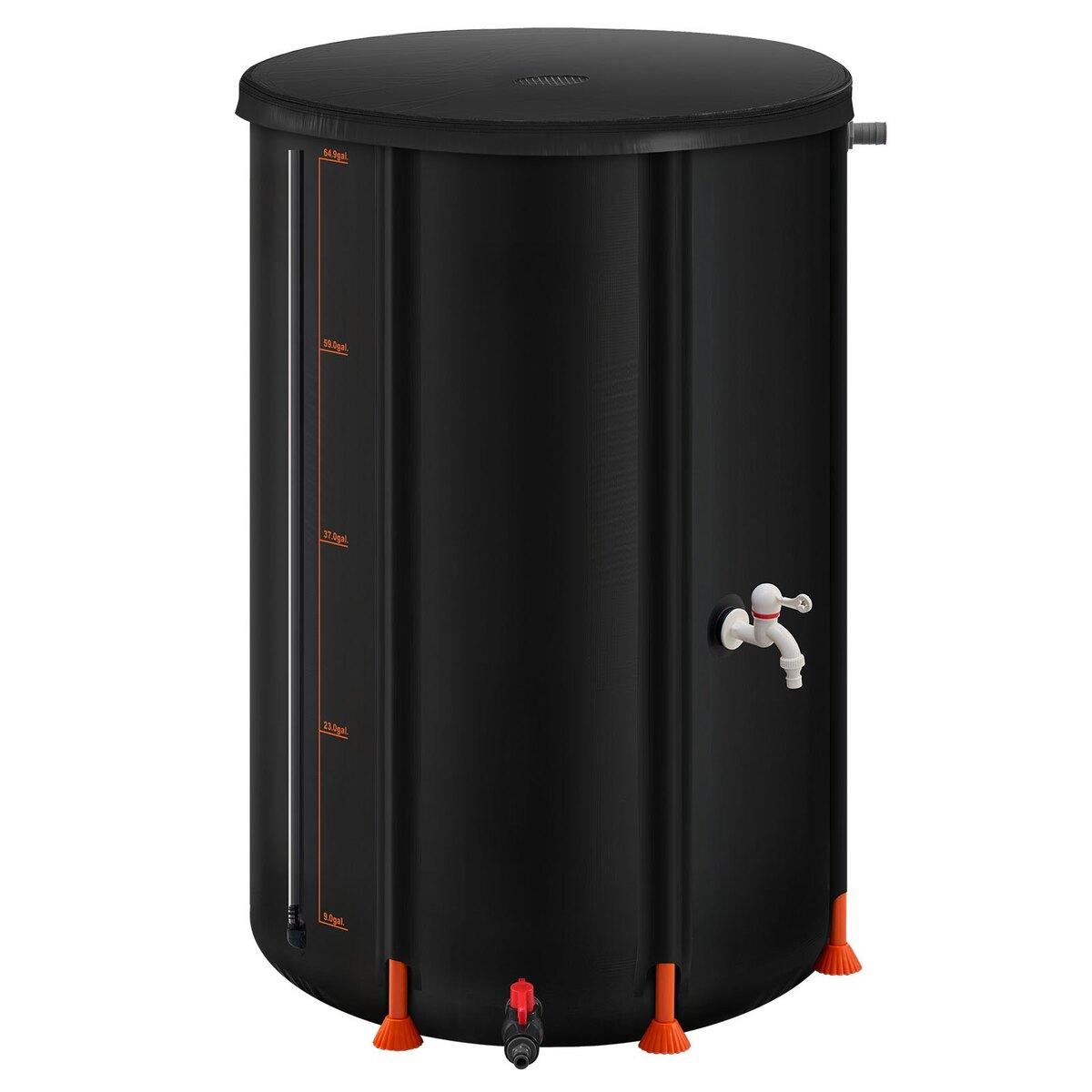 Collapsible Rain Barrel, 250 L Portable