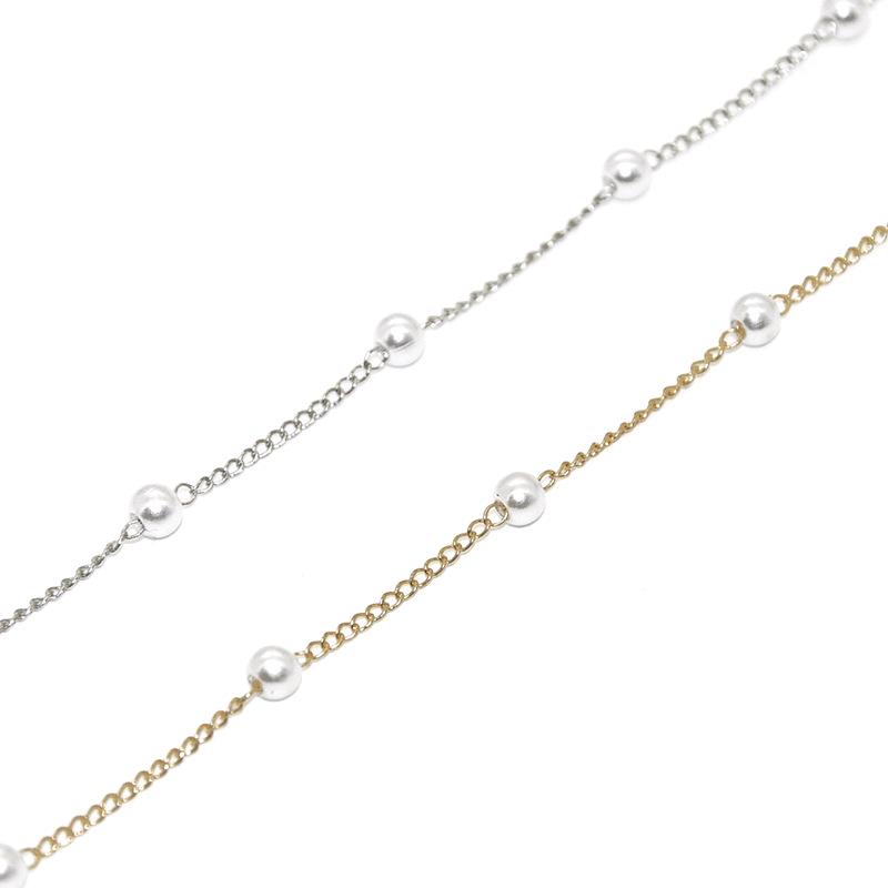 Kit Bijuterii DIY Lanț Perle de Cupru cu Distanțiere Mărgelate și Accesorii Agrafă de Păr cu Ciucure