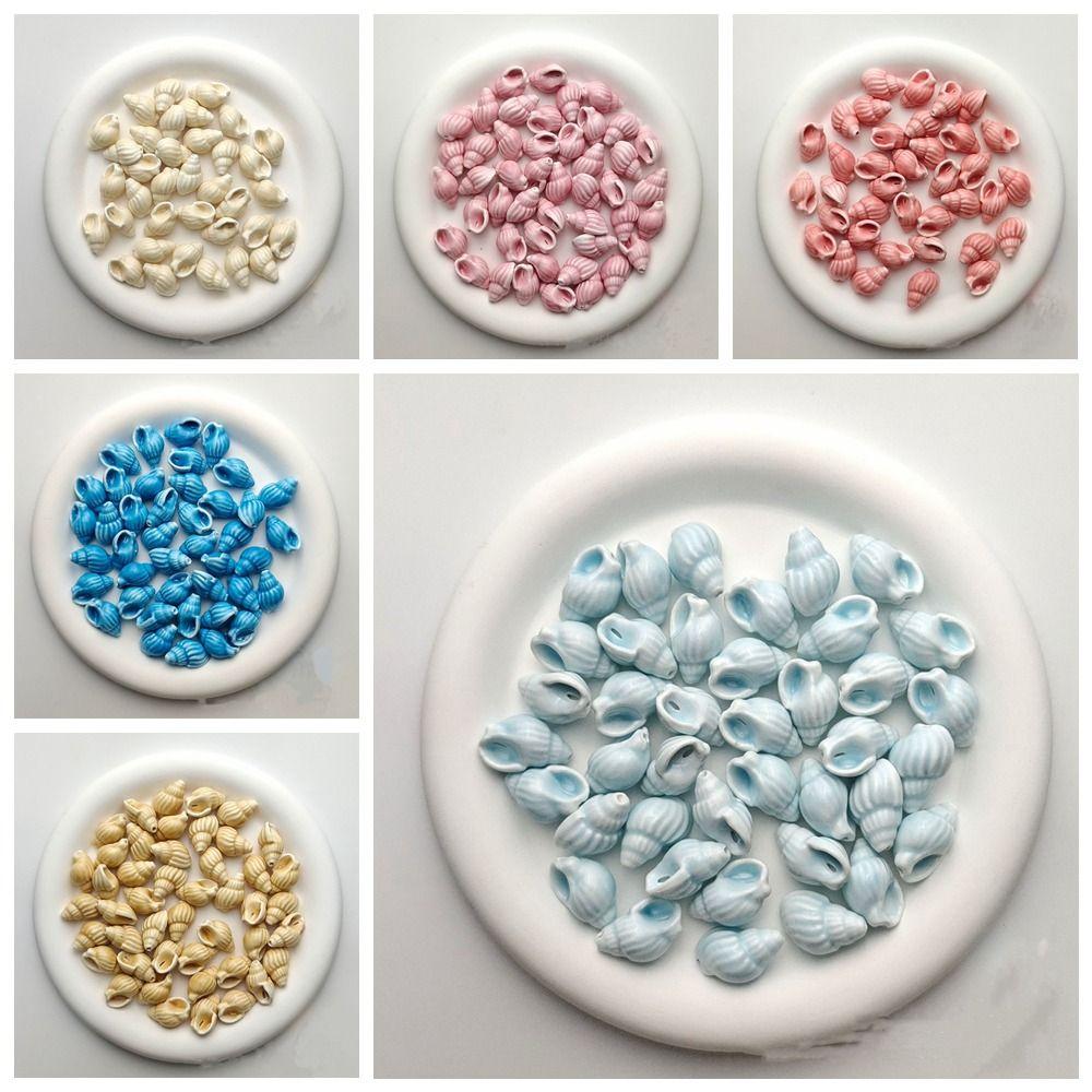 10pcs/set Colorful Conch Spacer Loose Beads Cartoon Jewelry Making Material DIY Accessories