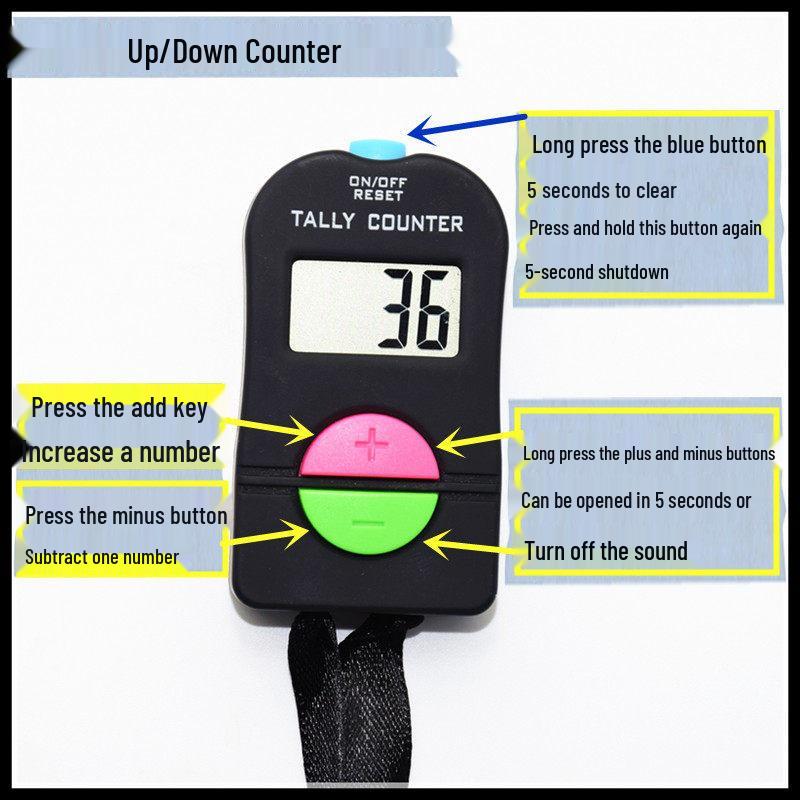 Digital Electronic Finger Counter with Display for Beads, Warehouse Inventory, and Fishing. Standard