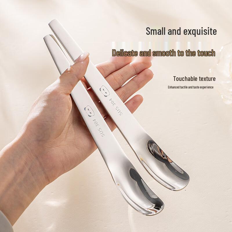 Guangyi 304 Stainless Steel Long Handle Dessert & Coffee Spoons (2-Pack)