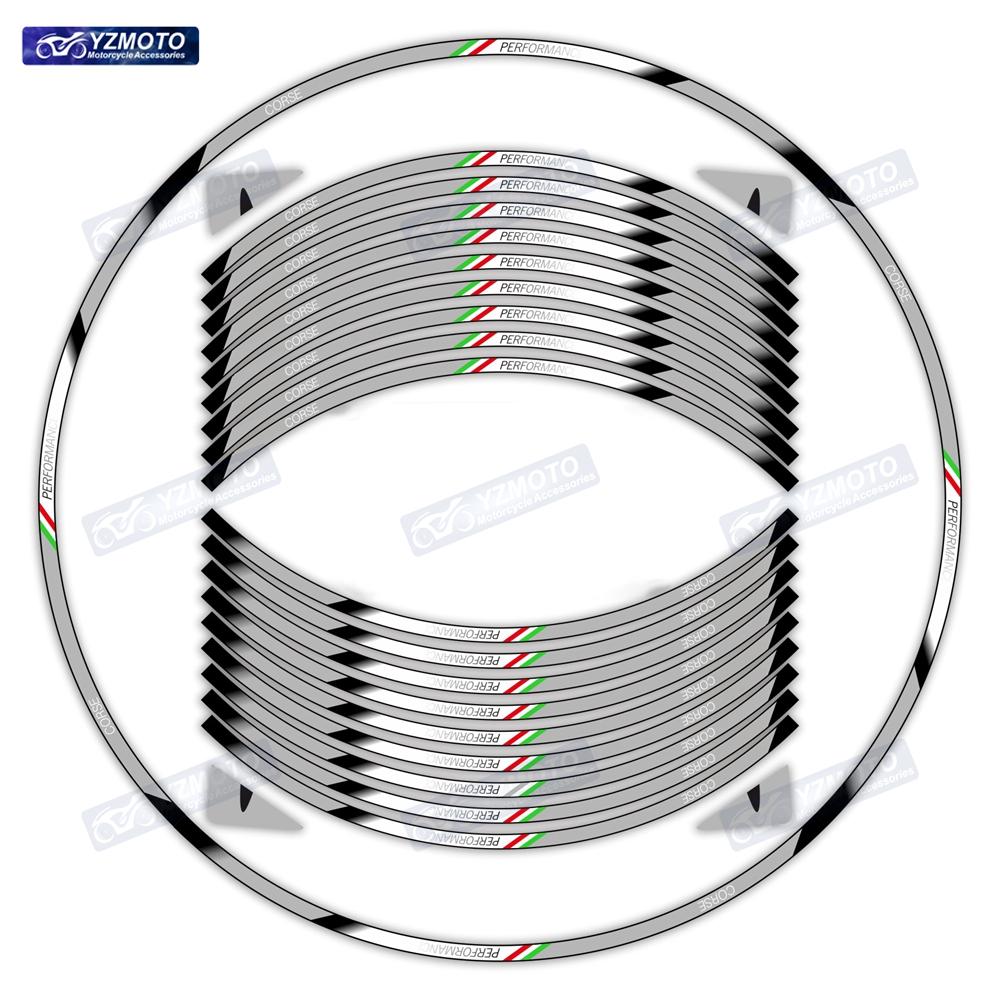 For V4 1199 899 1098 848 1199 1198 1299 Motorcycle 17 Inch Racing Wheel Sticker Decal Reflective Hub Rim Decorative Stickers