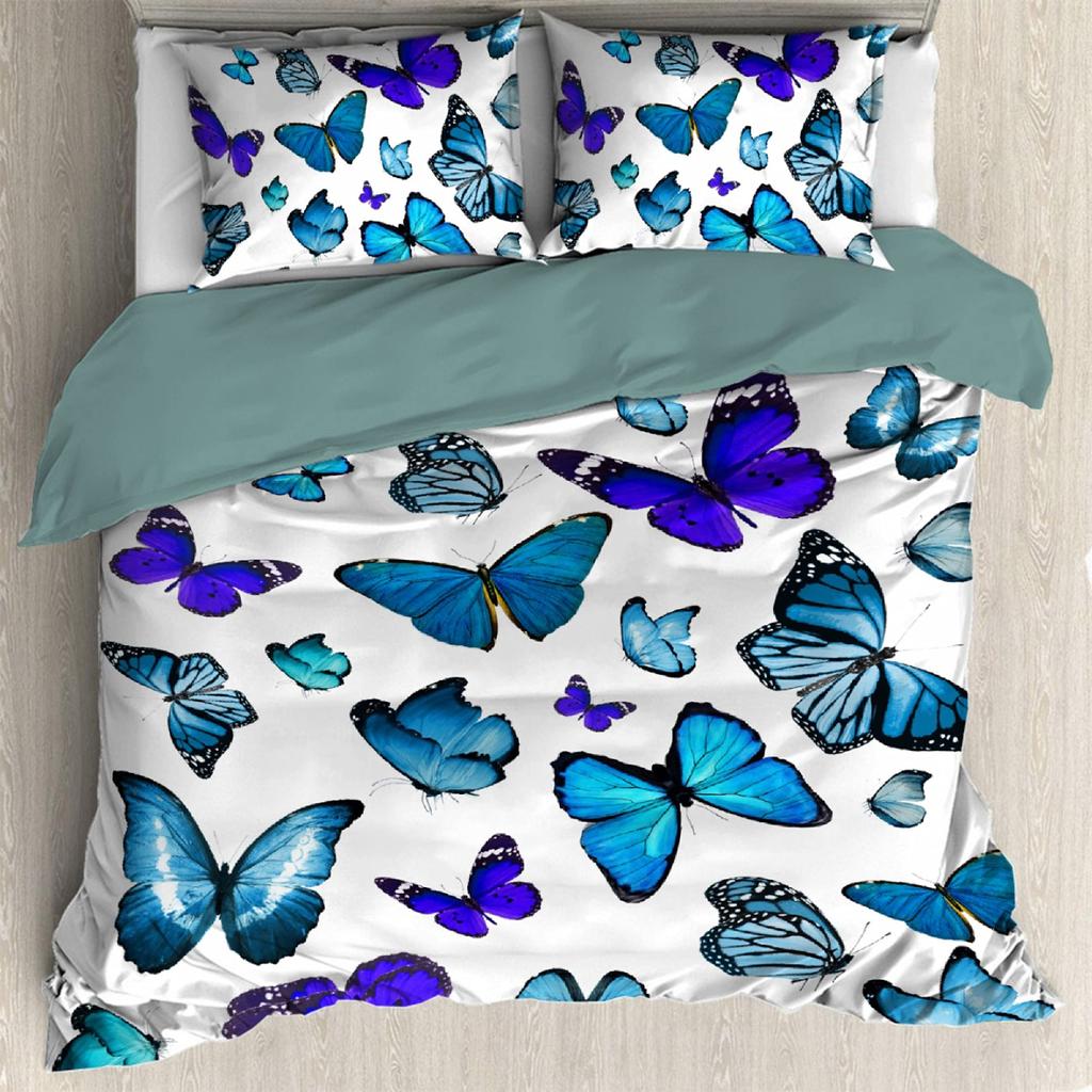 William Morris Strawberry Thief Bettbezug-Set Doppelbettgröße Queen-Size Weich Treffen Sanfte Bettwäsche-Sets Für Teenager/Erwachsene Bettdeckenbezug