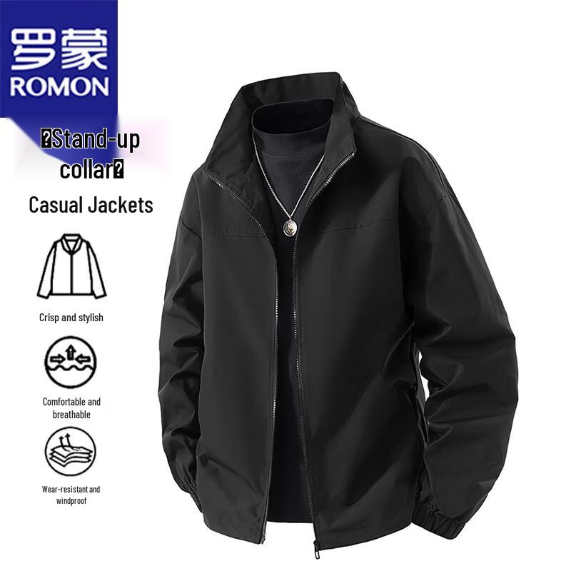 

Romon Men s Stand-up Collar Business Casual Jacket 2XL