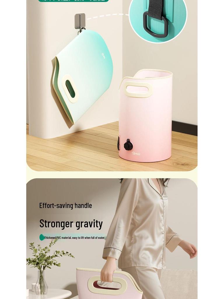 Portable Foldable Foot Spa Basin: Travel Foot Bath Bucket for Household & Health Care
