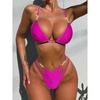 Sexy Halter Pearls Strappy Bikini Female Swimsuit Women Swimwear Two-pieces Bikini set High Cut Bather Bathing Suit Swim