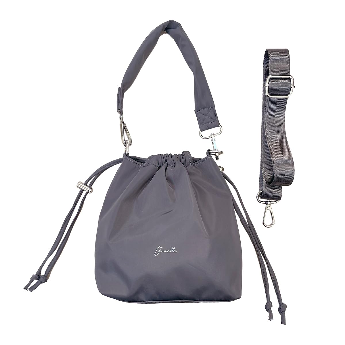 

Сумка-мішок на шнурку через плече міні для смартфона для виходу [Gisele], сумка, 2-way, клатч, сумочка, маленька, легка,