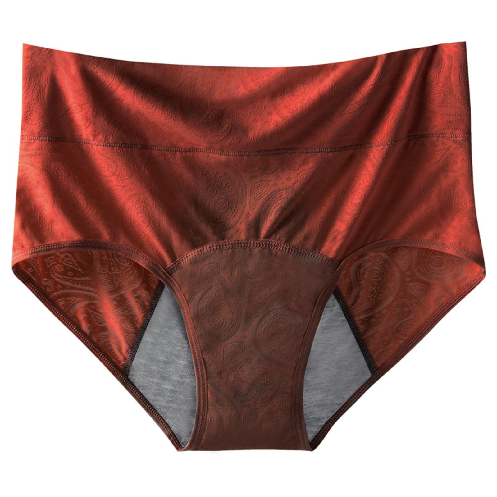 

Women s High Waisted Period Panties Breathable Leakproof Underwear 3 Layer Absorbent Briefs Mesh Stretch XS верблюд