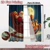 2pcs,Curtains Christmas Reindeer Gift2 (3) Popular Curtains&Window Treatment Machine Washable Fabric Curtains Decorations Inside