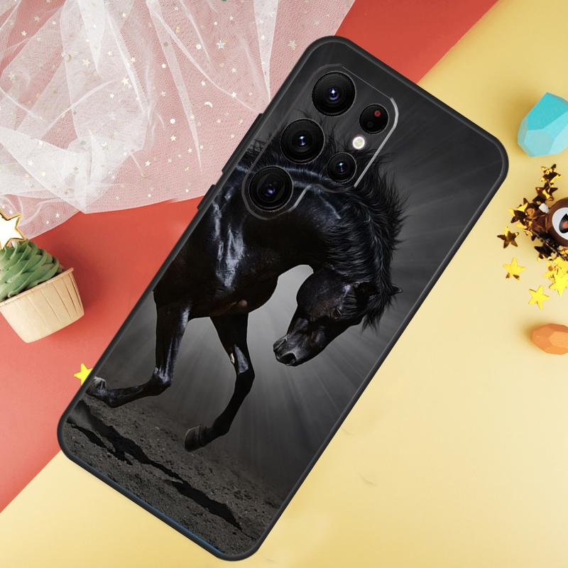 

Красивый Черный Конь Чехол Для Samsung Galaxy S22 S23 S24 Ultra S8 S9 S10 Plus Note 10 20 Ultra S20 S21 FE Чехол Galaxy S10