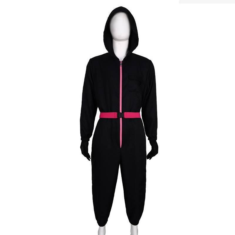 Squid Game Popular Movie Halloween Costume For Kids With Cotton Blend Fabric Cosplay Suit