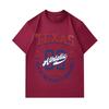 Men's 100% Cotton Short Sleeve Crew Neck T-Shirt, Texas 99 Athletic Champions Cowtown Print Casual Vintage Sport Style Tees for Daily Wear