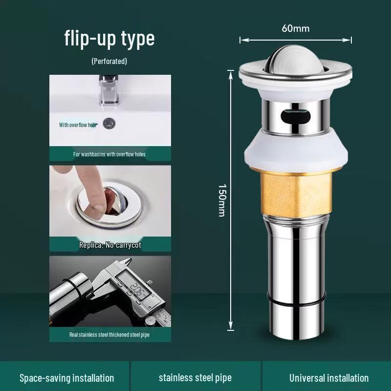 PE Single Basin Washbasin Drain Pipe Kit