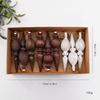 Vintage Spitzkegel Weihnachtsbaumschmuck, 6-teiliges Set - 16cm Unregelmäßige Kugeln für Baum- & Fensterdekoration