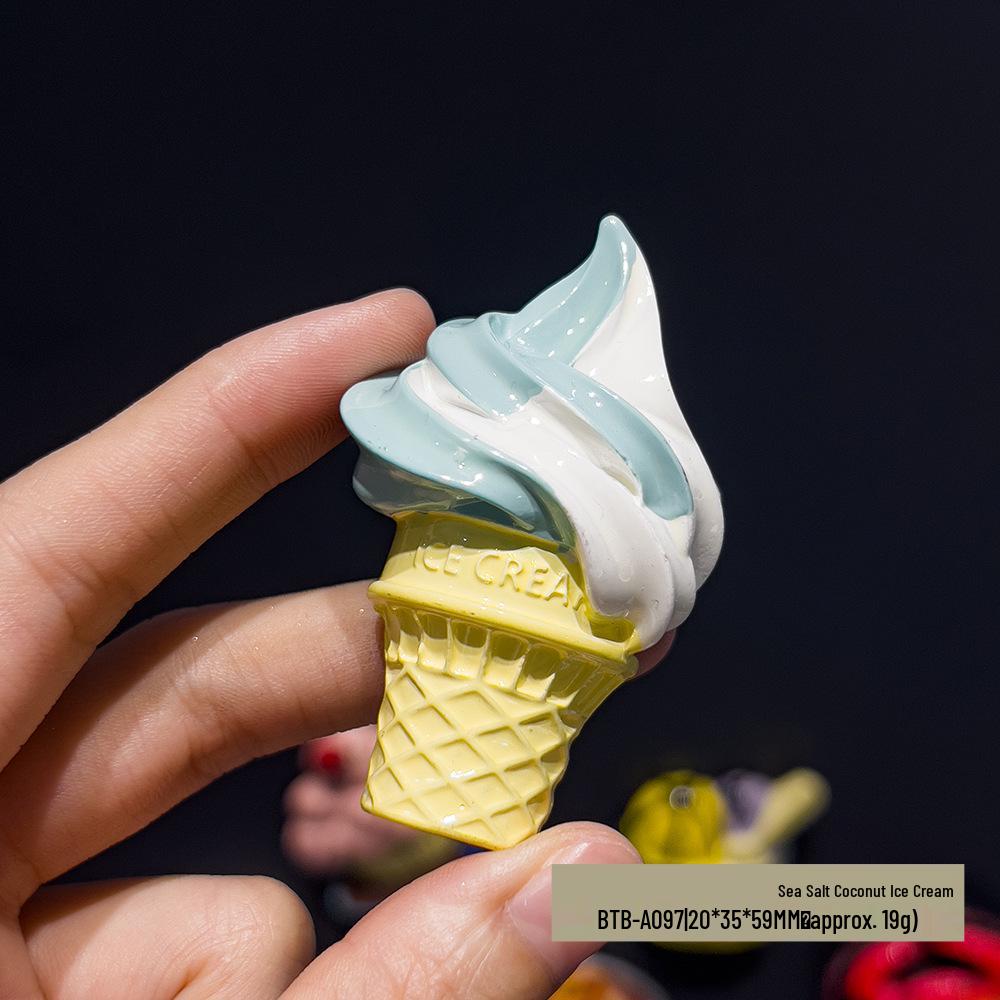 3D Cartoon Ice Cream Cone Cake Refrigerator Magnet Toy Decoration Accessories