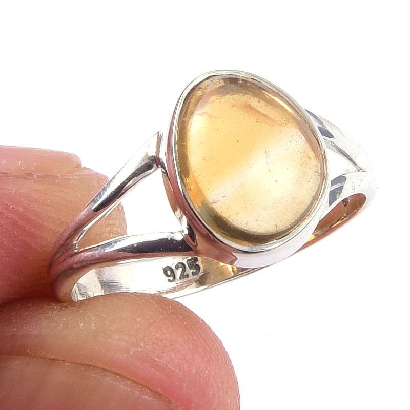 

Кольцо из чистого серебра 925 пробы с натуральным цитрином, размер 6, P6N30