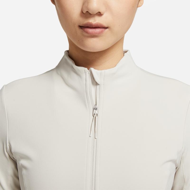 Nike Solid Color Zip Collar Jacket Women Jacket Beige DQ6002-104