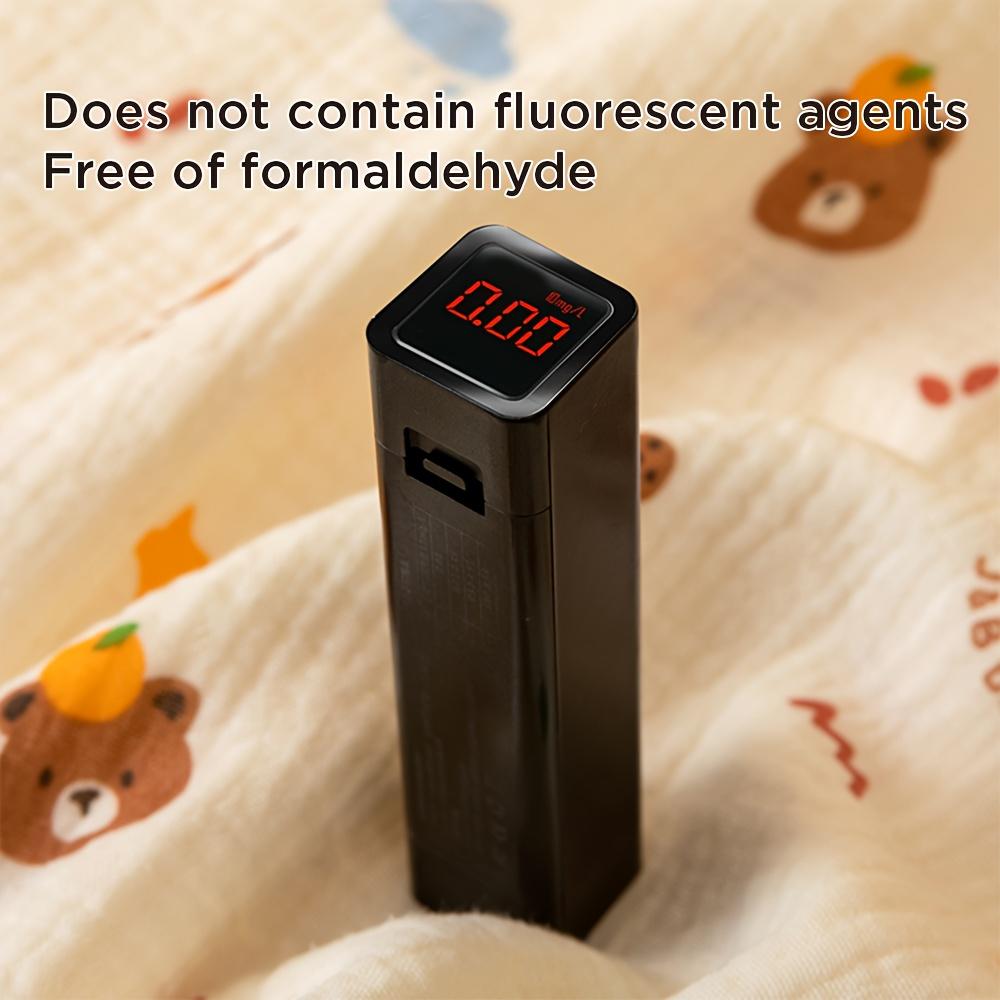 3pcs Soft Double-Layer Muslin Swaddle Blankets for Newborns - Breathable, Lightweight Cotton Wraps with Cute Bear & Moon Print