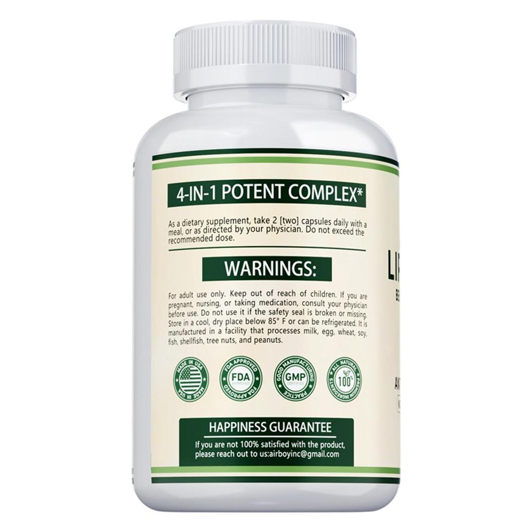 Each serving contains 600 mg of alpha-lipoic acid, a powerful antioxidant that helps improve neuropathy and cardiovascular health.