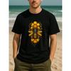 European Size Hive Bee Snake Dark Natural Style Fashion Trend T-shirt, Men's Casual Short-sleeved Round-neck Pattern Printed T-shirt, Four-season