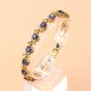 Gold Plated Female Bangle Bracelet 10-Color Cubic Zirconia Fashion Wedding Jewelry For Women Bridal Accessories