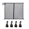 Truck Bed Storage Accessories Cargo Net, Organizer Stretchable Elastic Net Vehicle Containment with 4 Hooks for Pickup Bed, SUV Trunk
