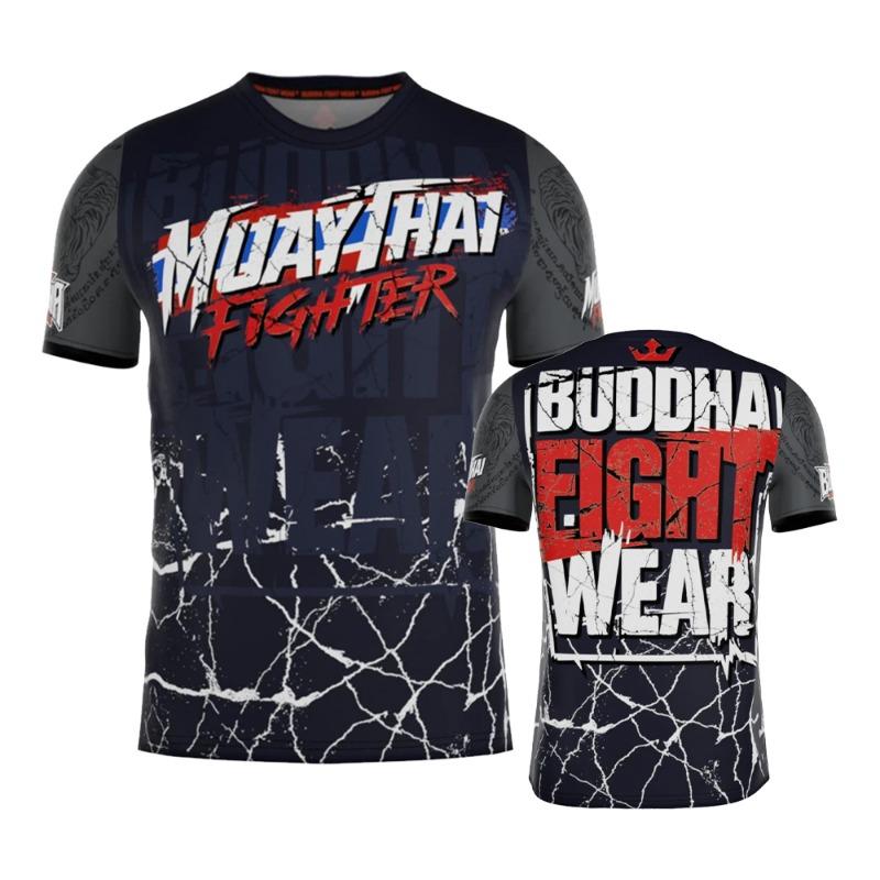 2026 New Fighting Boxing Suit Summer Hot Sale Men's T-shirt Loose Breathable 3D Printed Short Sleeve Men's Sports Fitness Tops