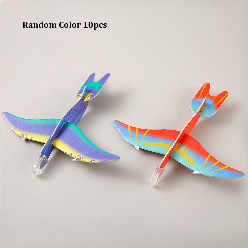 10pcs Popular DIY Assemble Paper Airplane Toy Party Favors Flying Toys  Kids Party Supplies Dinosaur