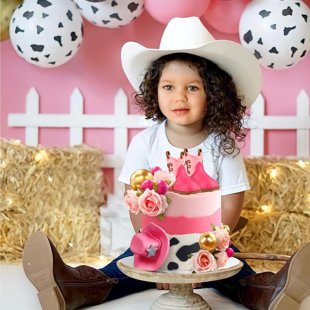 Cowgirl Cake Decorations Cowgirl Hat Boot Cake Toppers Western Cowgirl Birthday Baby Shower for Western Theme Party  Supplies