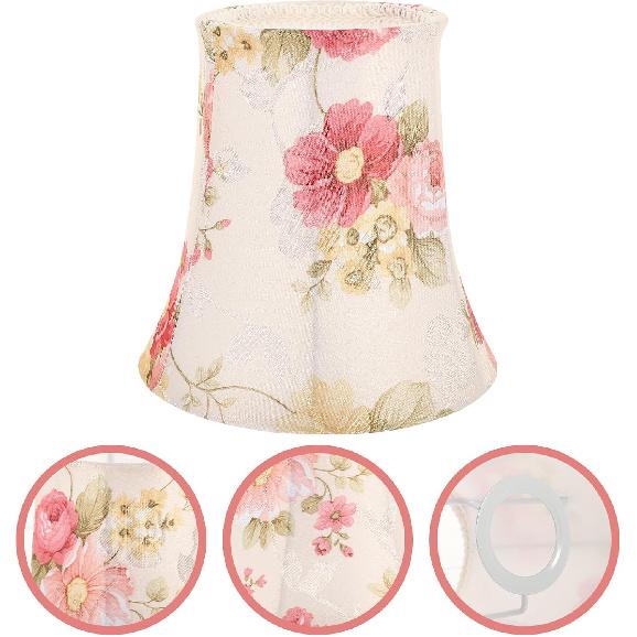 Table Lamp Shade Cloth Lamp Shade Pendant Light Shade Fabric Barrel Lampshade Clip On Bulb Lamp Cover Chandelier Lampshade Replacement for E27 Table
