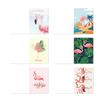 12pcs Hawaiian Party Gift Card Flamingo Palm Leaves Postcard Greeting Card Tropical Hawaii Summer Beach Pool Party Decorations