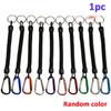 Climbing Keyring Tackle Outdoor Retractable Tools Lanyards Carabiner Spring Rope Fishing String