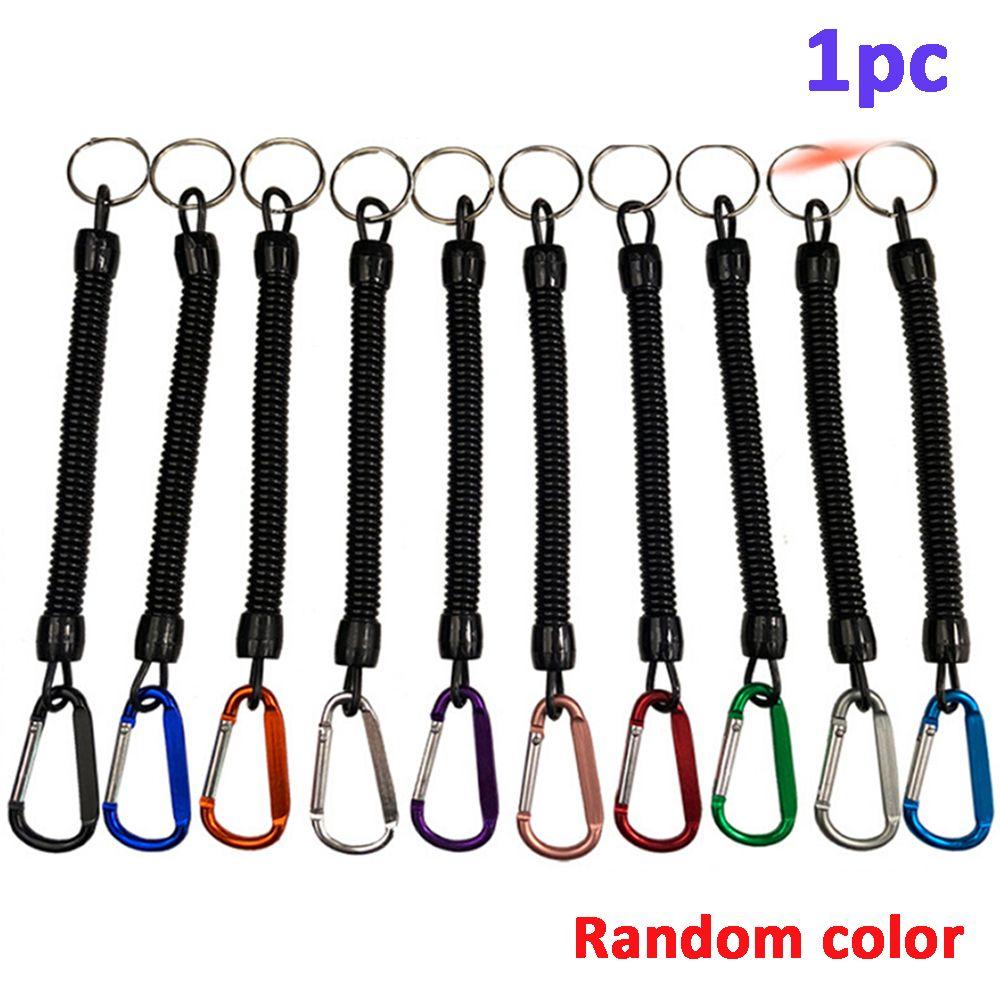 Climbing Keyring Tackle Outdoor Retractable Tools Lanyards Carabiner Spring Rope Fishing String
