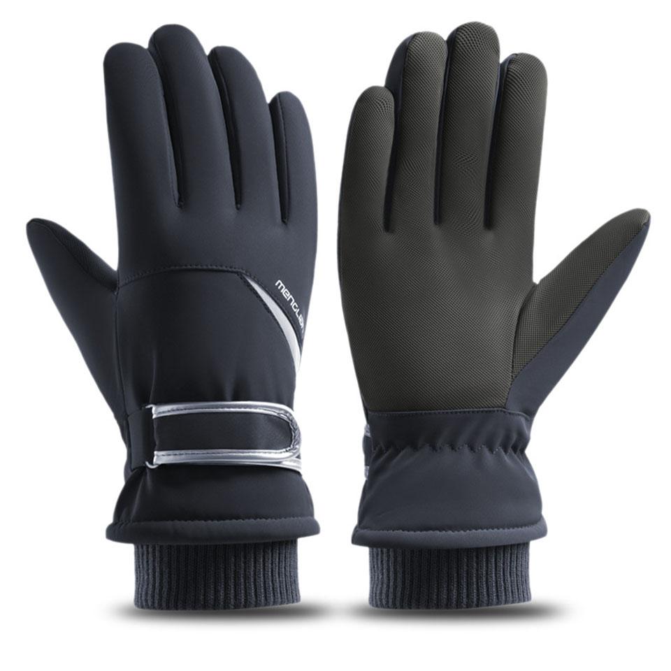 

Зимние лыжные перчатки унисекс для велоспорта нескользящие водонепроницаемые ветрозащитные сенсорные перчатки для спорта на открытом воздухе походы кемпинг лыжные перчатки синий