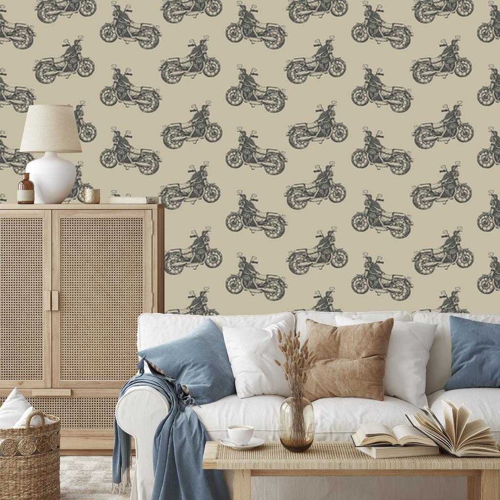 Vintage Motorcycles Wallpaper for Living Room and Bedroom 50x1000