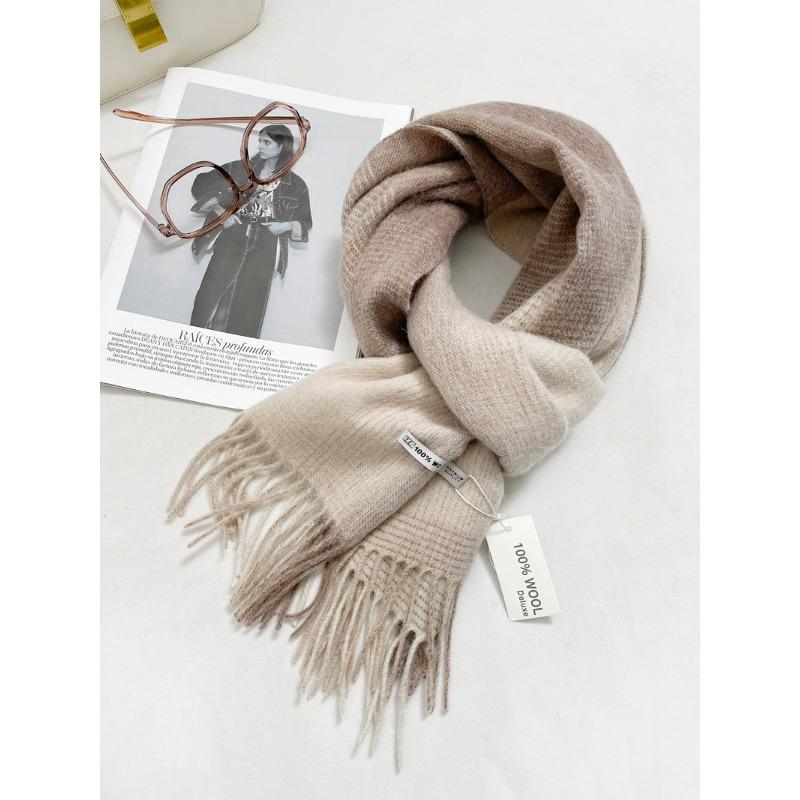 

Wool scarf winter cream sweet style sub shawl atmosphere warm thick scarf student girl 190cm